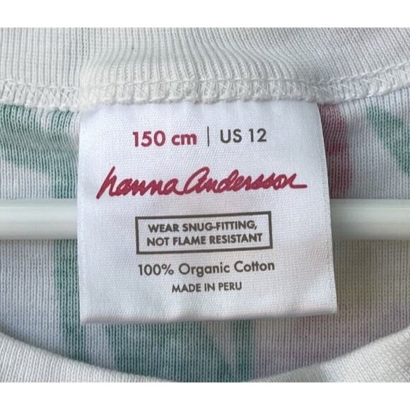 Hanna Andersson Girls Pajamas Set Sz 12 Fairy Flower Short Sleeve Summer Cotton - Picture 8 of 11